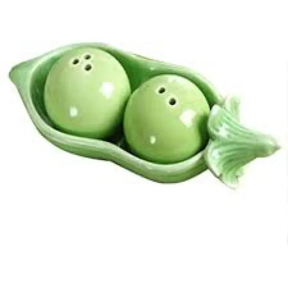 Salt & Pepper Shakers Two Peas in A Pod Party Shower Gift Collectible Kate Aspen
